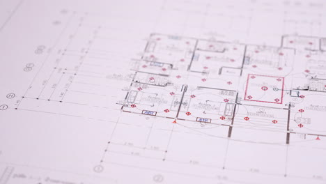 Architect&#039;s workspace with building plans