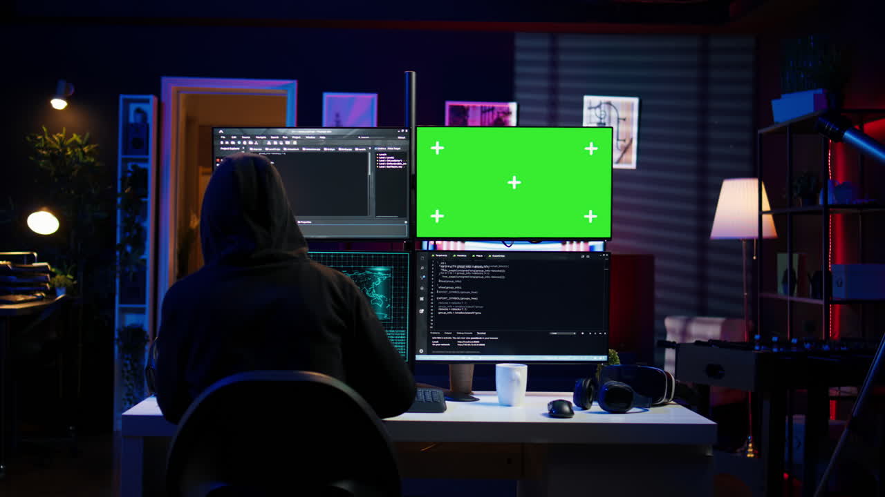 사이버 범죄자는 도난당한 정보를 담은 usb를 그린 스크린 pc에 업로드합니다.