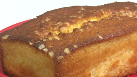 close-up of a loaf of cake