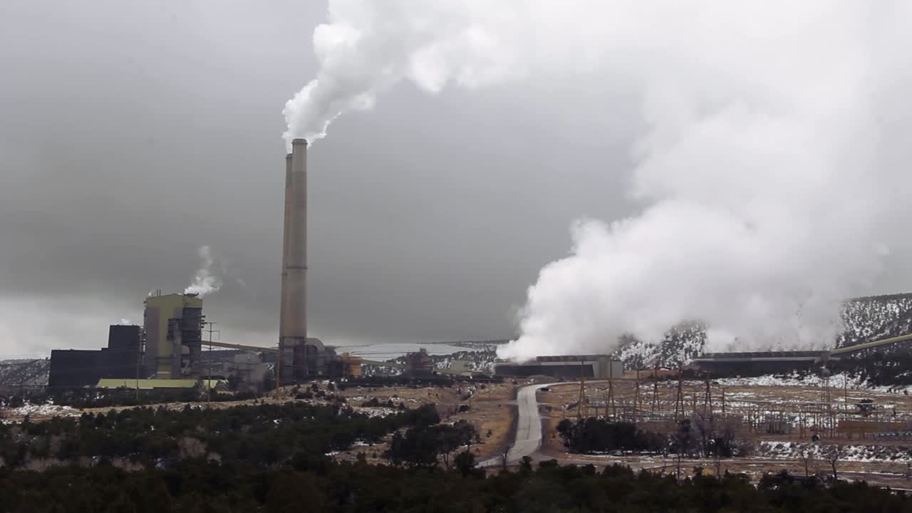 Time-Lapse of a coal fired power plant