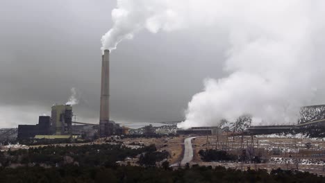time-lapse of a coal fired power plant