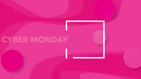 cyber monday on memphis pattern with circles and waves