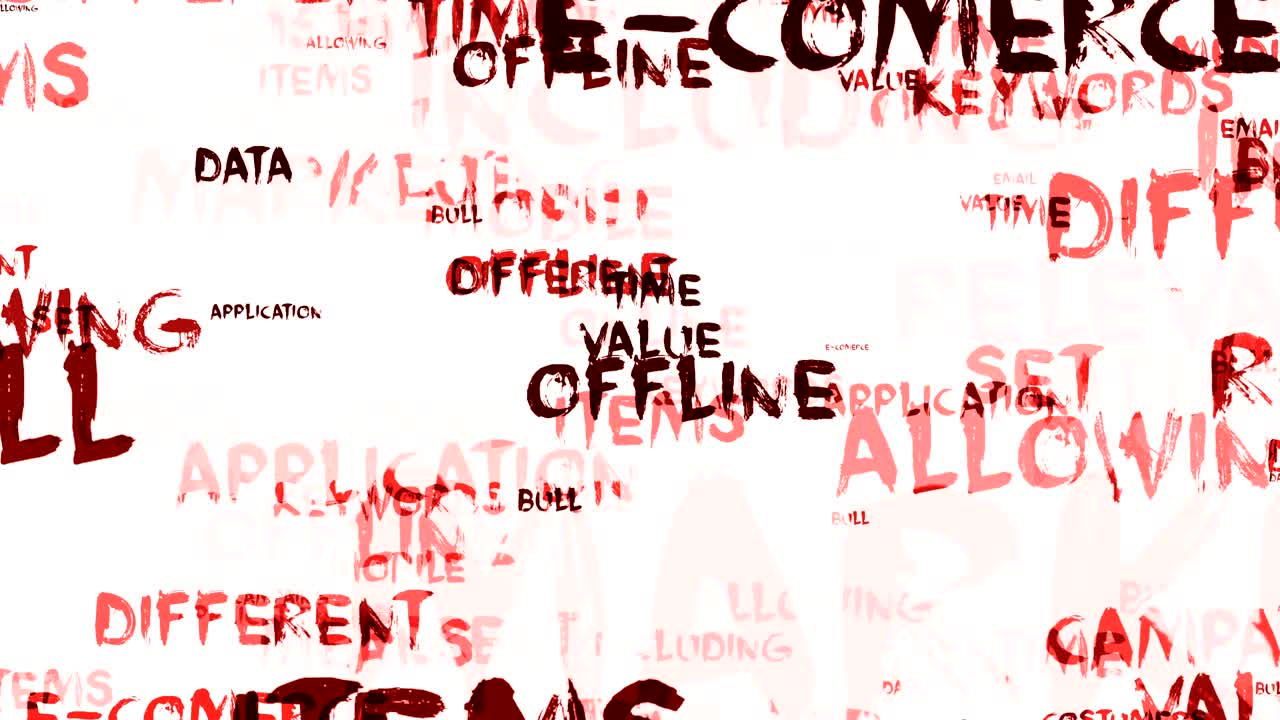 palabras relacionadas con el comercio electrónico en un fondo oscuro