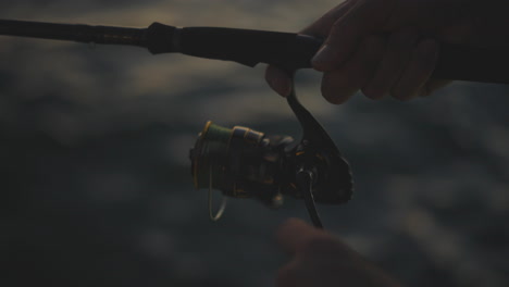 fishing at sunrise/sunset