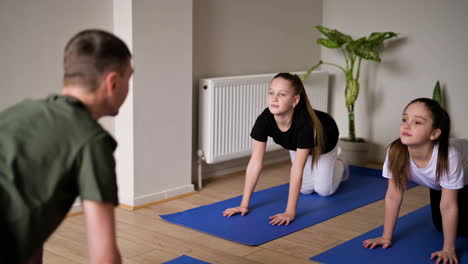 kids practising yoga