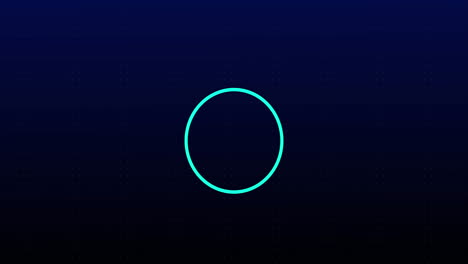 animación digital de formas redondas y puntos que se forman contra un fondo azul