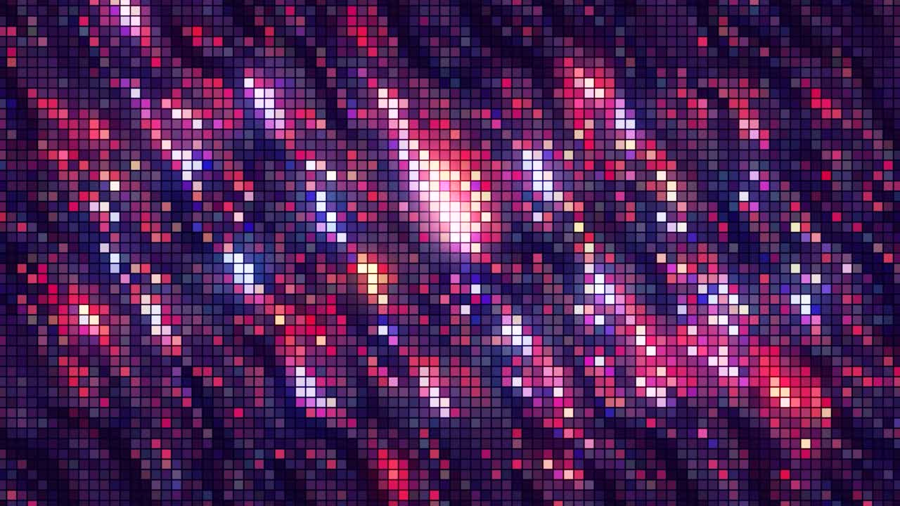 Abstract Colorful Pixelated Light Show Background