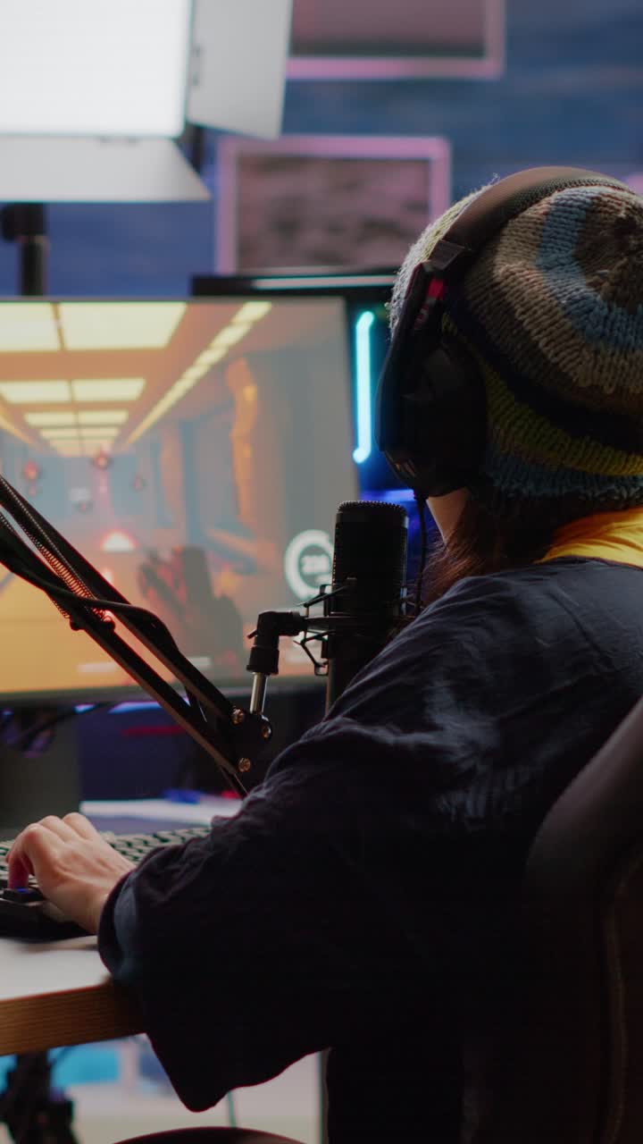 Female Gamer Streaming Live Video Game Session