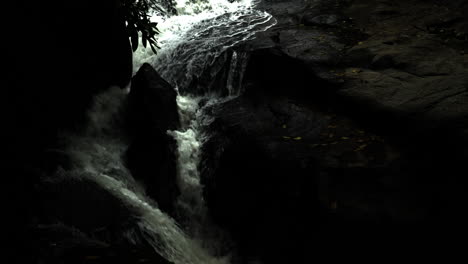 Looking-at-the-waterfall-in-Thailand.