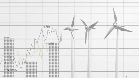 animation of data processing over wind turbines