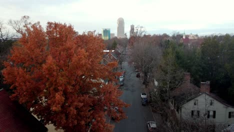 Winston-Salem-North-Carolina-Old-Salem-Umgekehrte-Antenne-Mit-Fallbaum