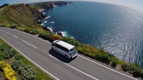 coastal road trip in a van