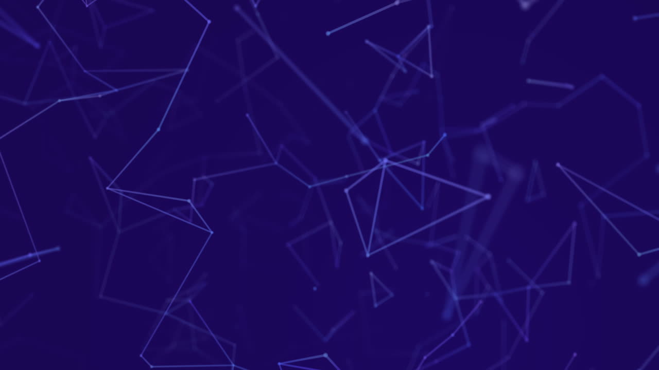 animación digital de la red de conexiones contra un fondo púrpura