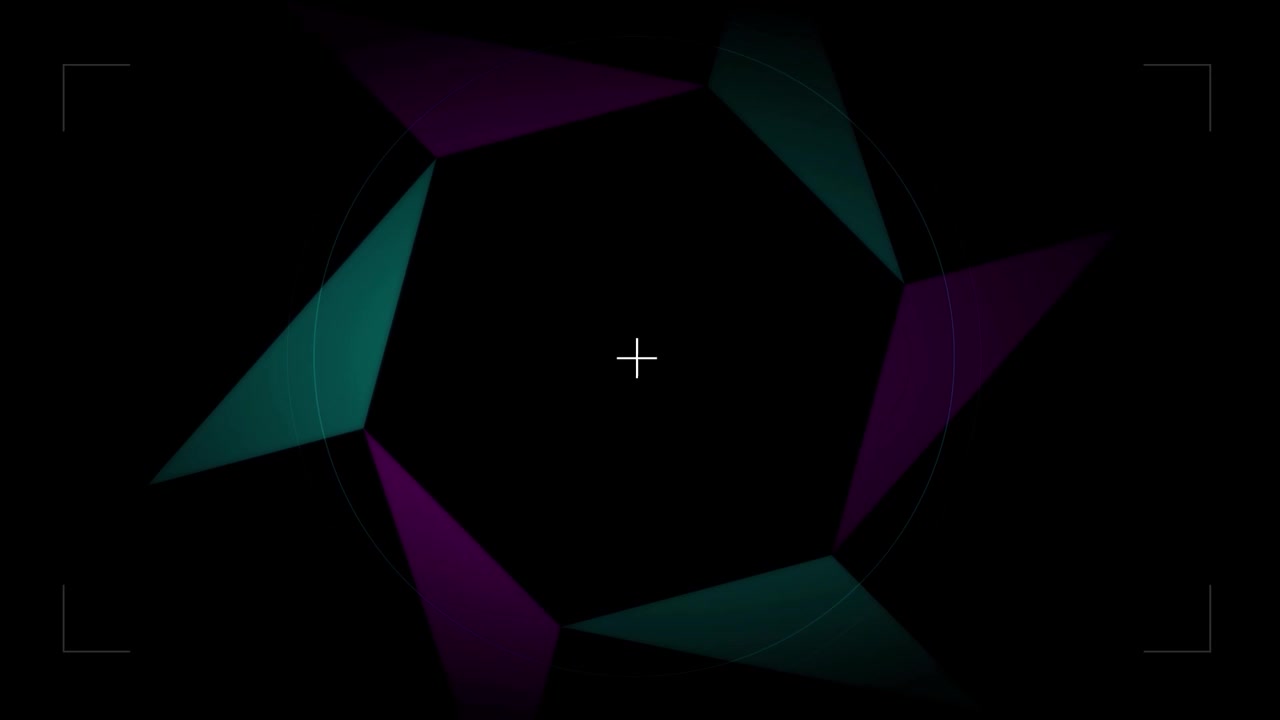 Abstract Geometric Motion Graphic with Glitch Effects