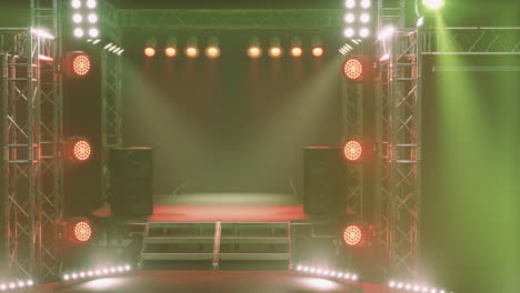 concert stage with lighting and sound system