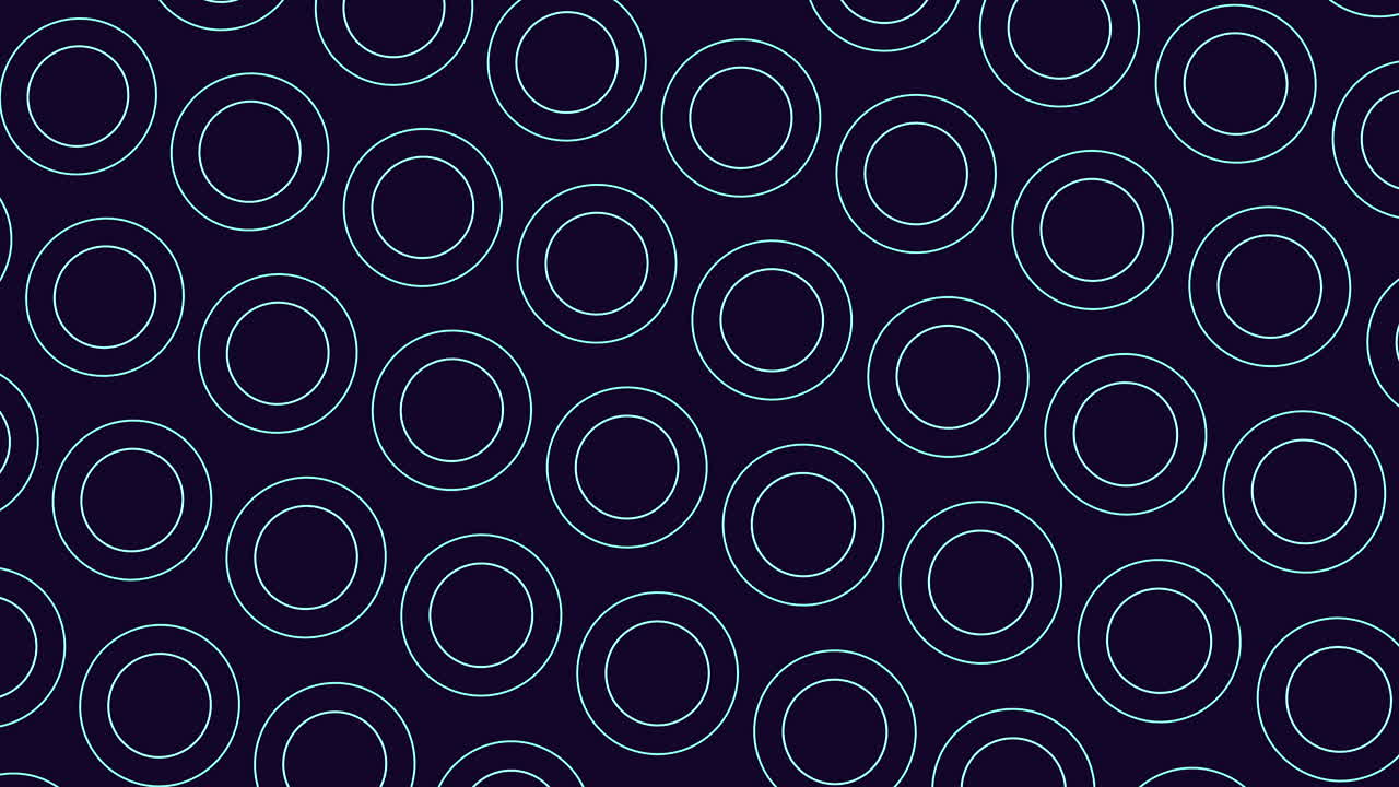 Symmetrical connected circles on a dark background