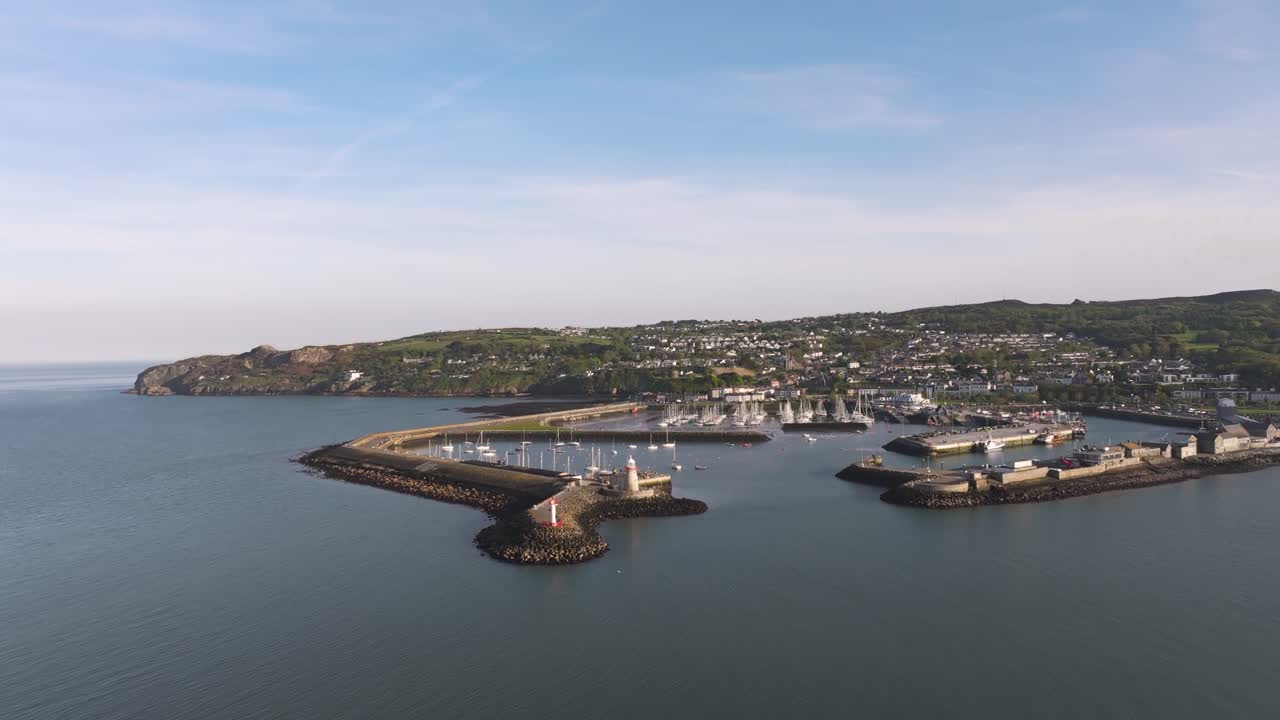 Howth Pier - 4K Cinematic Drone Footage during sunset - Co.Dublin - Ireland 05.02