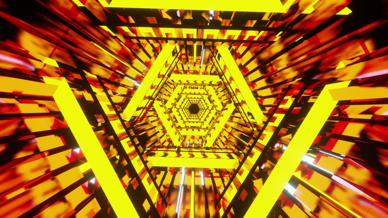 muévete a través del túnel de neón que brilla al ritmo de la música. vj animación de bucle para conciertos y vacaciones, videos musicales y espectáculos.