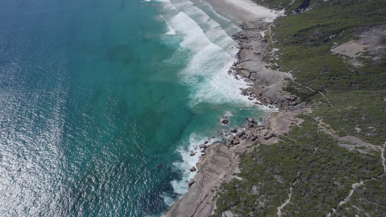 playa chirriante, prístina playa blanca en el parque nacional del promontorio de wilson, victoria, australia