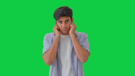 Cute-Indian-boy-saying-and-apologizing-Green-screen