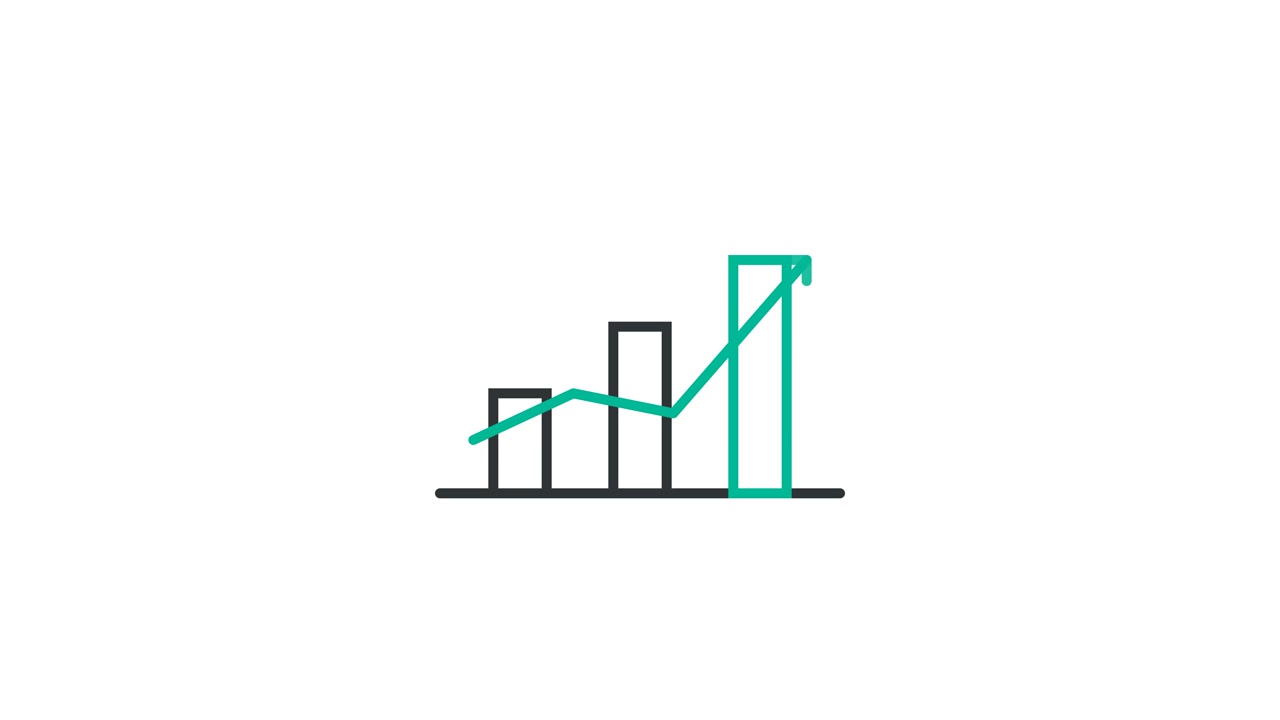 Animated Bar Chart with Rising Trend Line