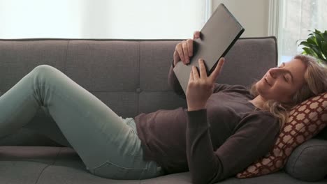 Young woman chatting on a video call