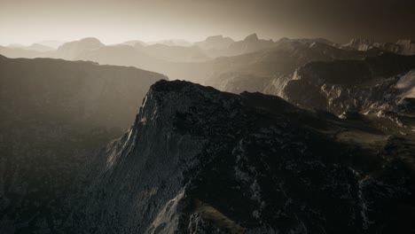 dramatic sky over steps in a mountain.