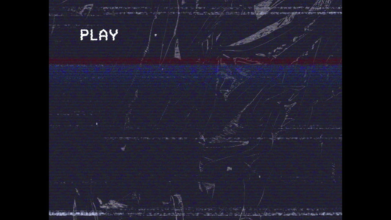 글리치가 있는 비디오 테이프의 애니메이션