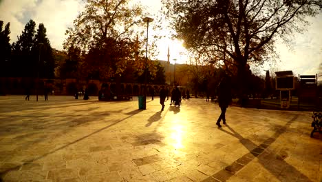 panorama square near hasanpasha mosque setting sun urfa