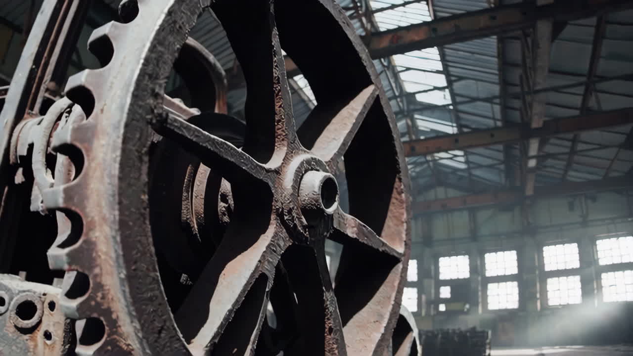 Rusty Industrial Machinery in an Abandoned Factory
