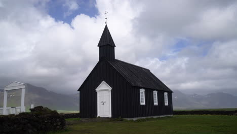 budakirkja in snaefellsnes peninsula, iceland.