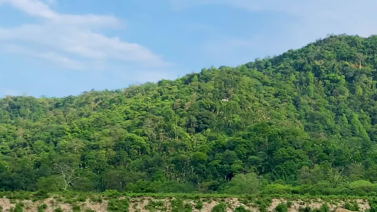 Discover the beauty of a river flowing through the Khasi Hills in Bichanakandi, Sylhet, Bangladesh. Features aerial and handheld views showcasing nature's vibrant landscape