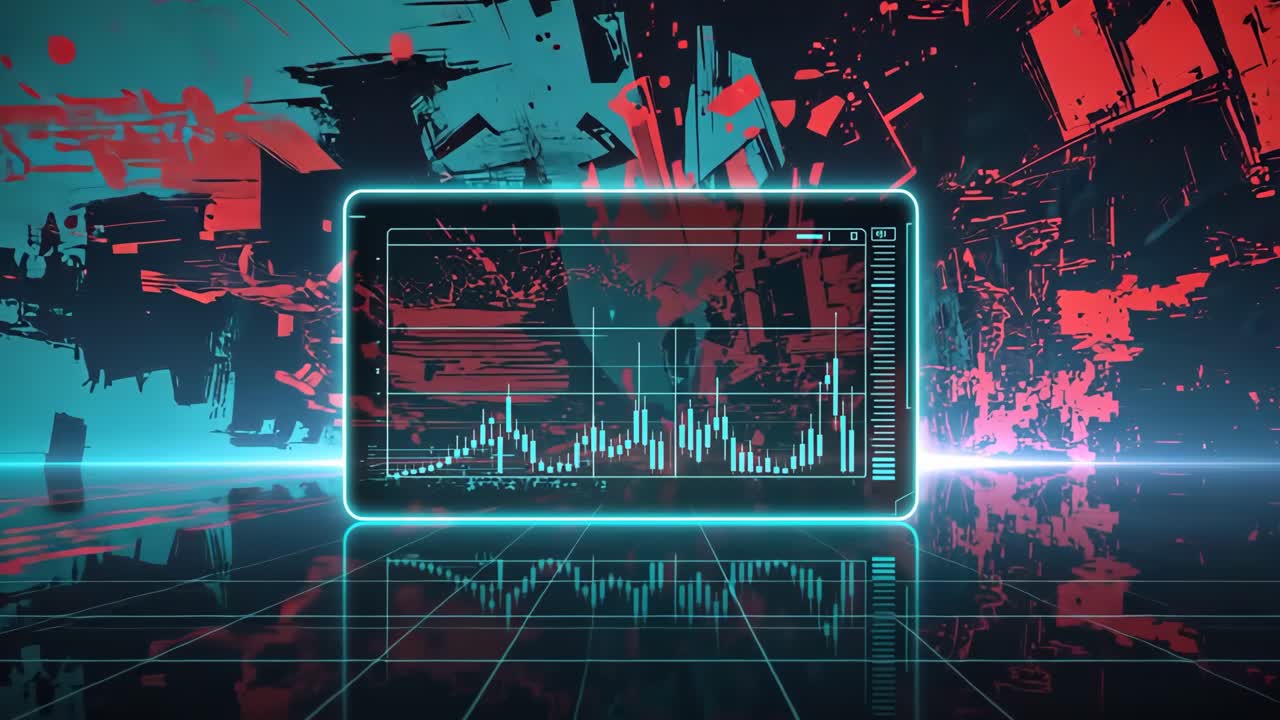 Futuristic Stock Market Chart