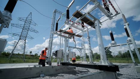 construction of a transformer substation