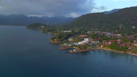 perfect aerial top view flight
backpacker island thailand koh chang kai bae beach evening 22