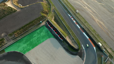 zandvoort formula one race track in the netherlands - aerial drone shot