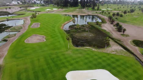 drone video of a golf course