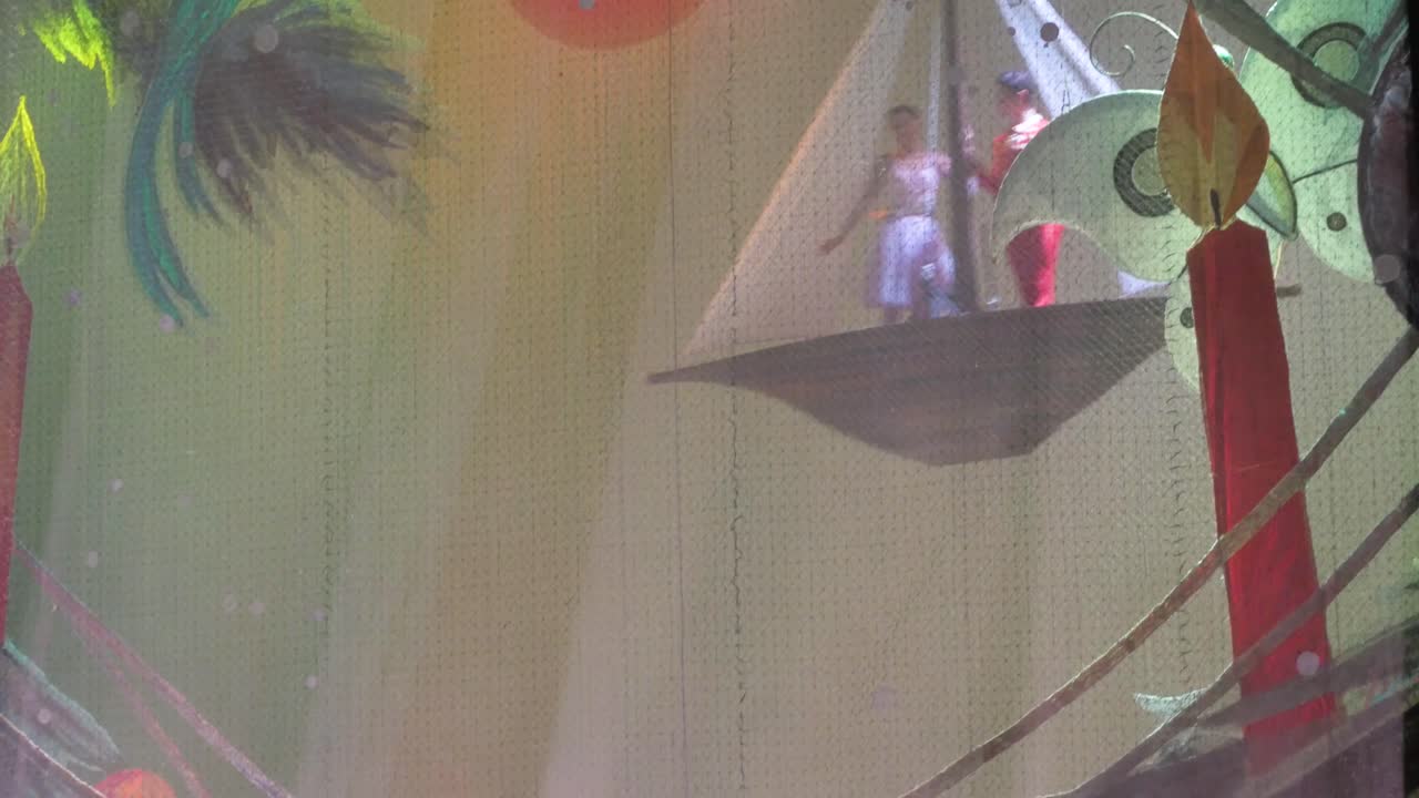 비행선을 탄 배우들