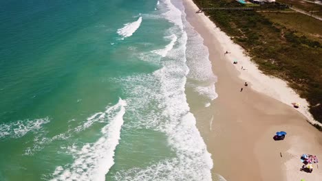 aerial view of joaquinha beach in brazil