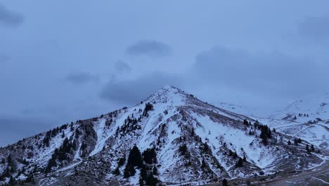 snowy mountain peak | cold weather beauty of the helmos range | 4k