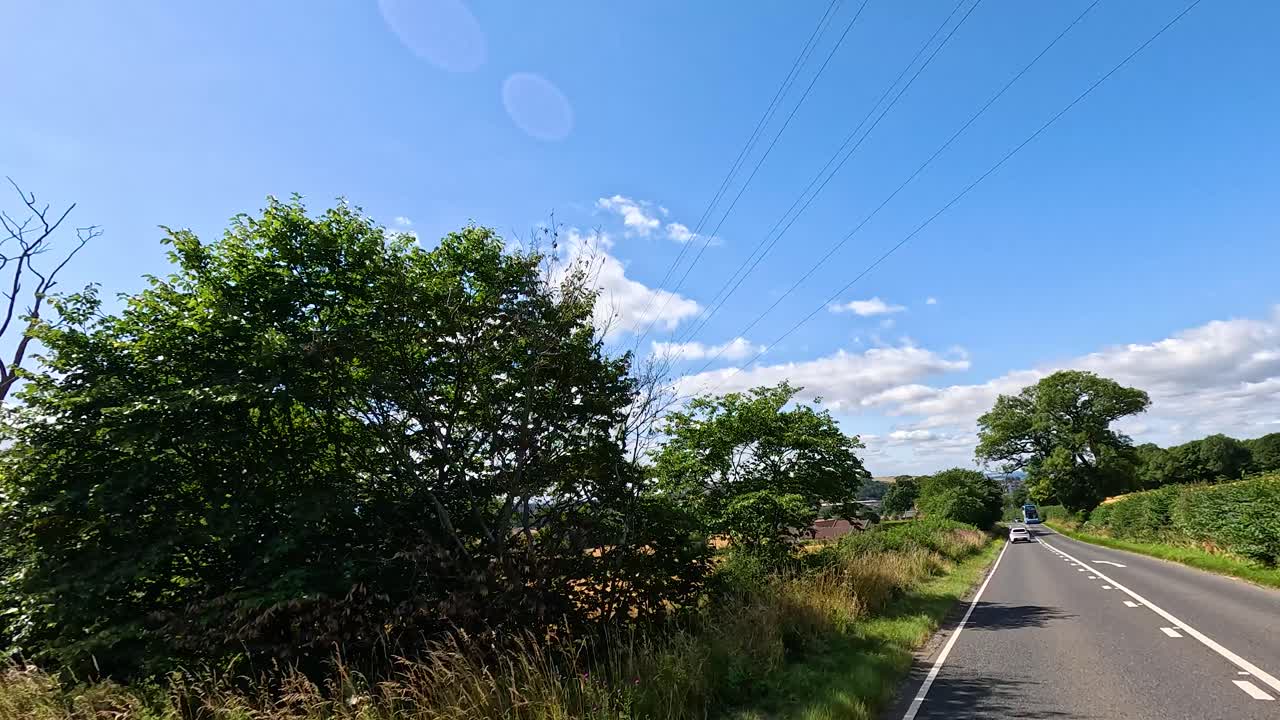 Scenic Landscape with Blue Sky and Clouds