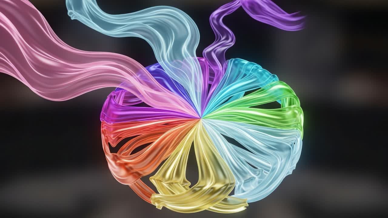 A Stunning Display of Colorful Swirls and Ethereal Smoke Capturing the Essence of Creativity in Motion and Fluidity in Art