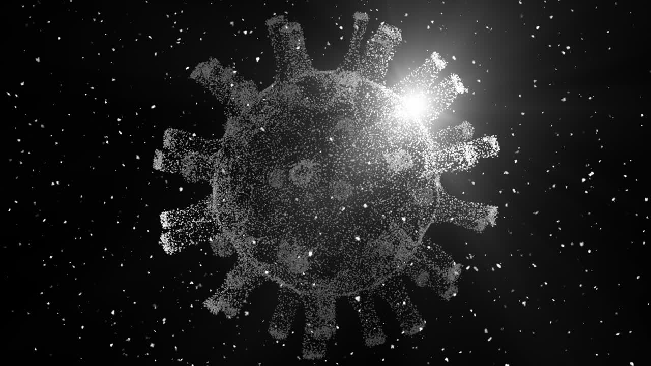 추상적인 모션 그래픽 - 회전 바이러스 (루프)