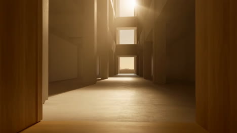 empty hallway with architectural design