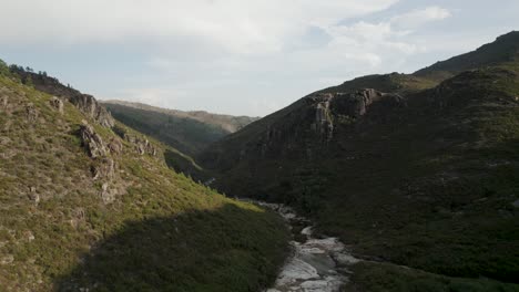 Aerial-panoramic-view-of-landscape-of-green-mountains-in-National-Park-Geres