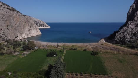 agricultural land by the sea