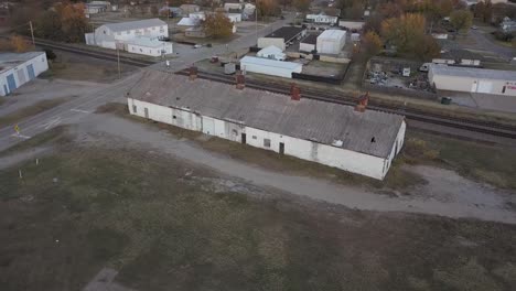 abandoned rusty old building with metal roof old warehouse