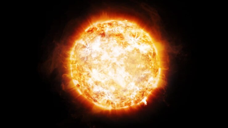 Animation of coronal emissions and prominences on the Sun in space