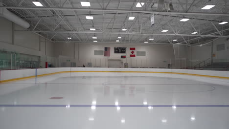 ice hockey rink establishing shot