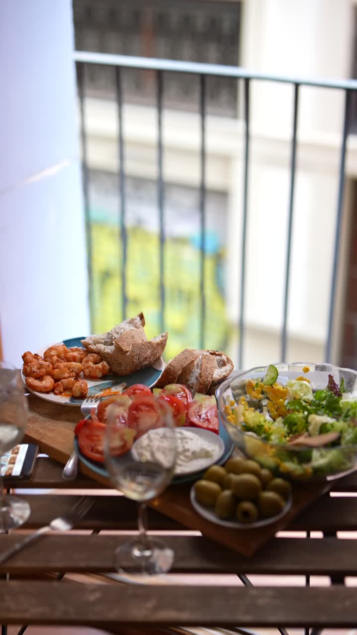 야외 지중해 식사